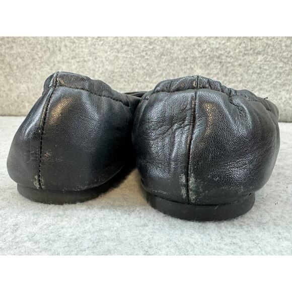 Michael Kors Lindsay Ballet All Black Leather Flats Blackout US 7.5 - EU 37 - Picture 4 of 11